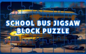 School Bus Jigsaw Block Puzzle Slider Online Puzzle Game