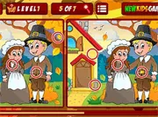 Thanksgiving Differences Puzzle Game
