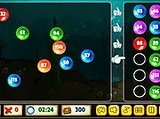Missing Num Bubbles Puzzle Game